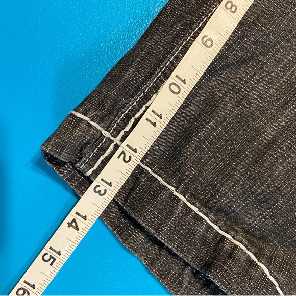 Vintage Urban Couture Victorious Baggy Embroidered Y2K Cross Black Denim Shorts - Picture 8 of 16